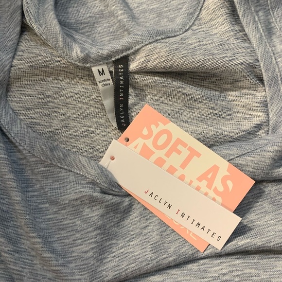 New Womens Jaclyn Intimates Gray Striped Pajamas PJs Set - Picture 6 of 16